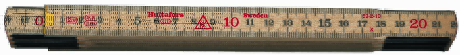 Hultafors Tommestok 10 led træ 2m