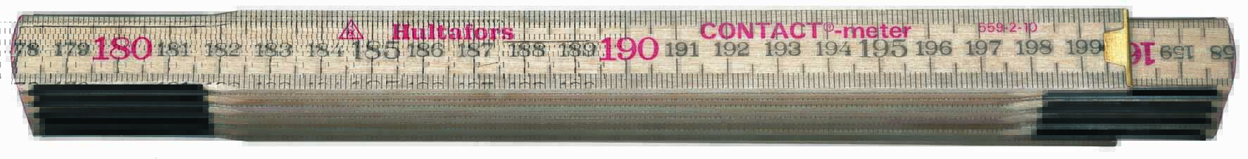 Hultafors Tommestok 10 led træ 2m