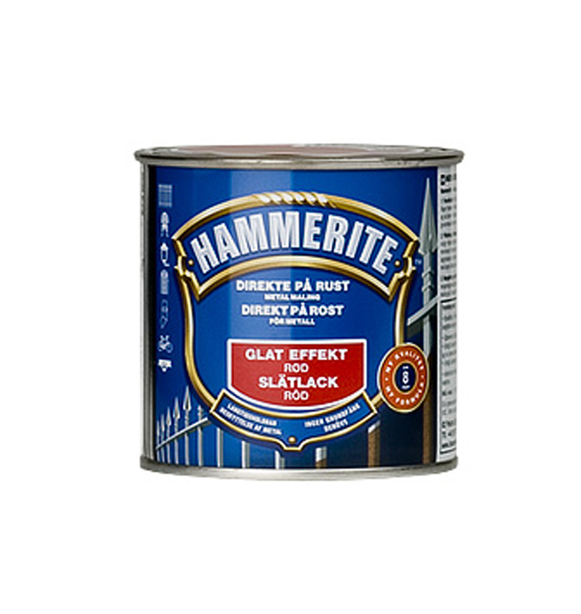 Hammerite Metalmaling Glat-effekt Rød - 250ml