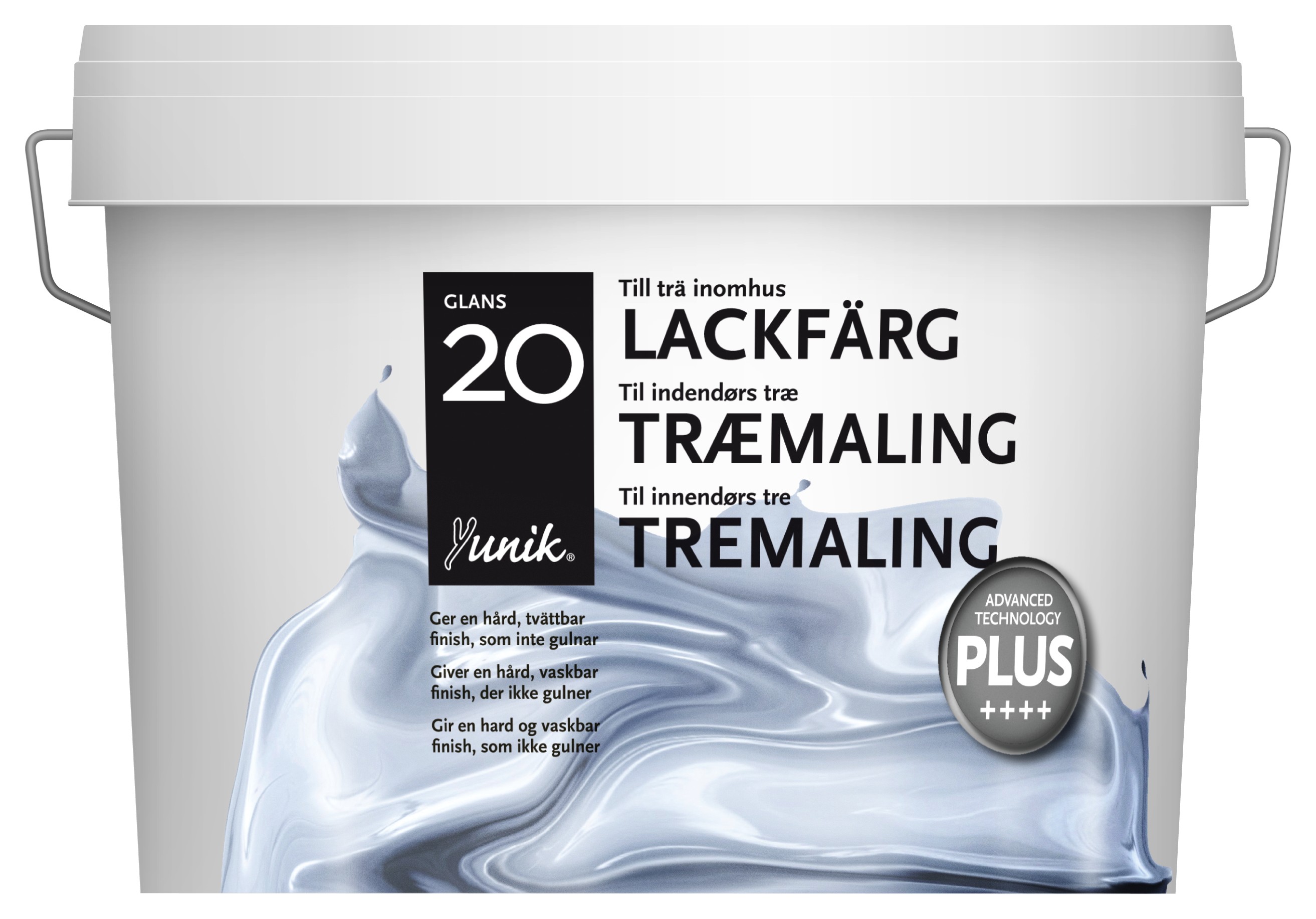 Yunik Indendørs Træmaling Glans 20+ Hvid - 3L