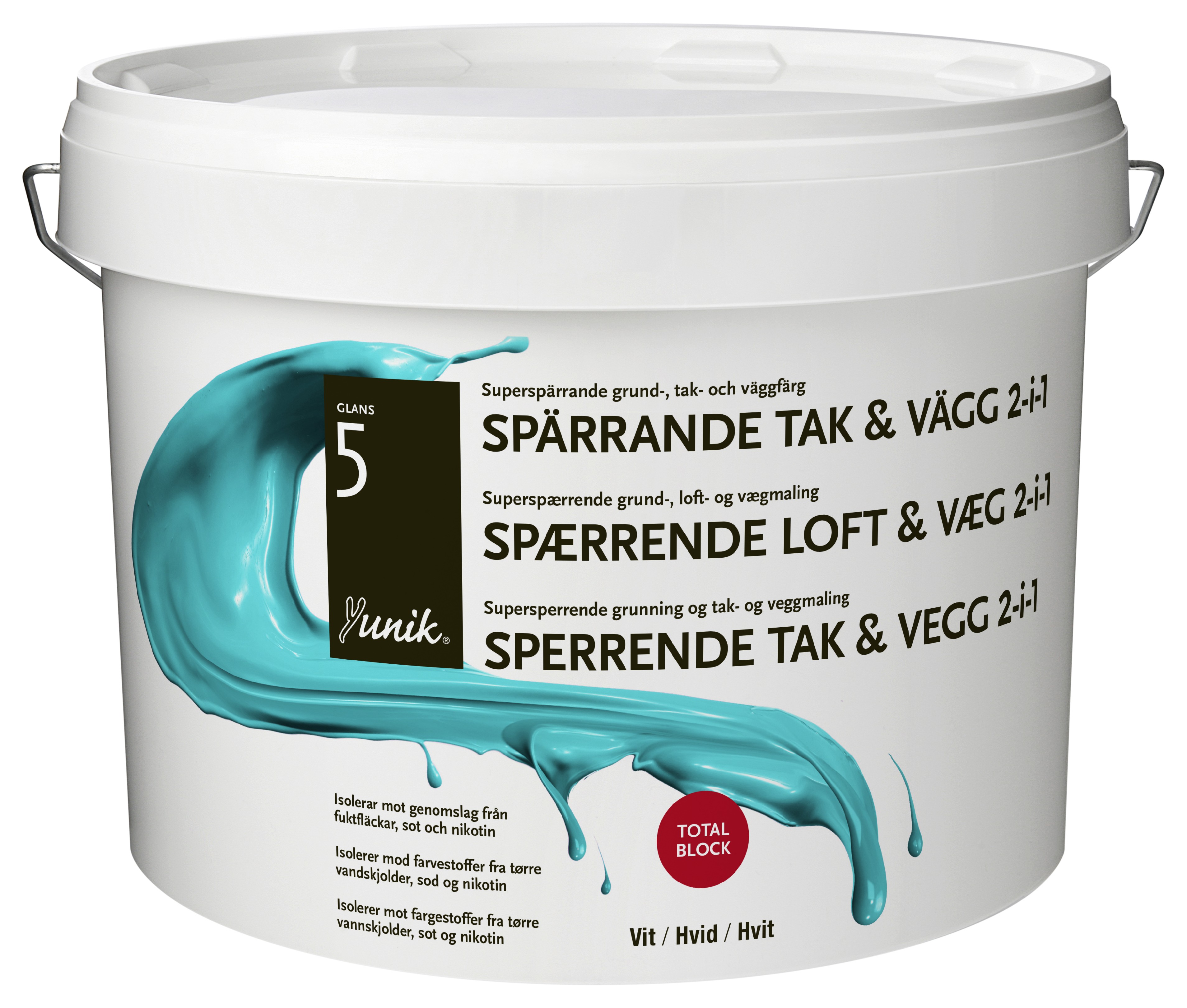 Yunik Spærregrunder 2i1 Hvid - 10L