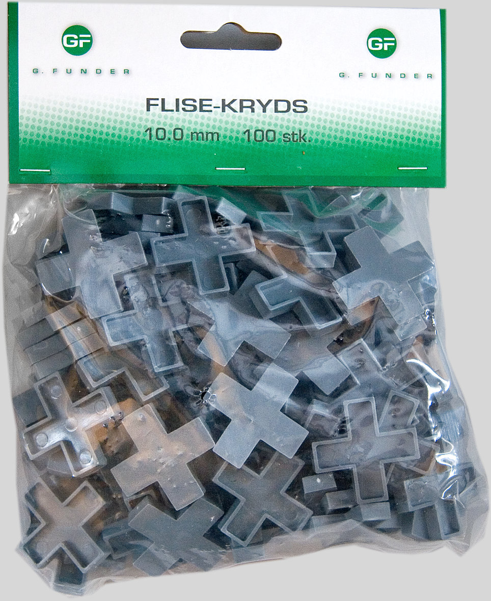 G. Funder Flisekryds 100 stk - 10mm