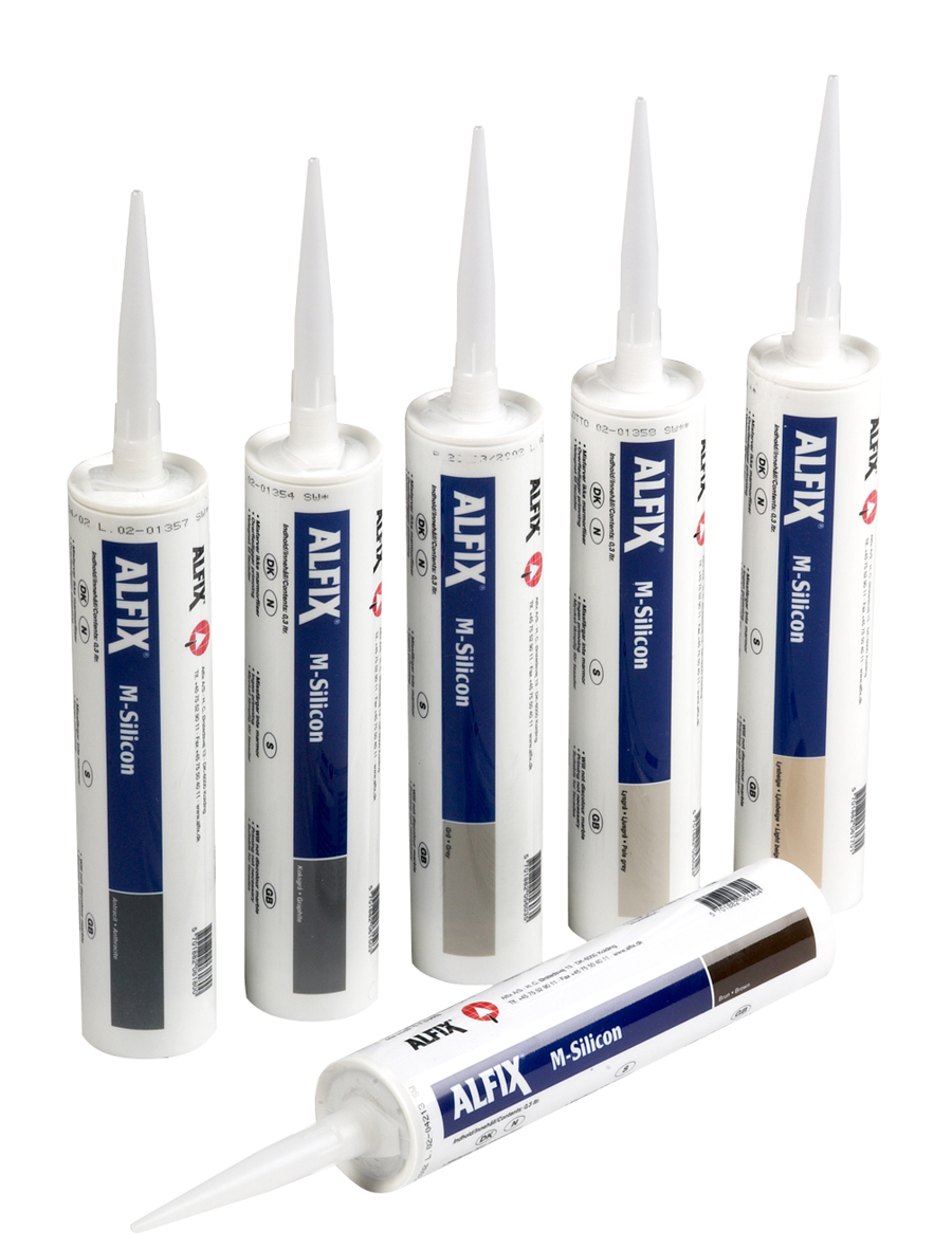 Alfix M-silikone Antracit - 0,3l sanitetssilikone