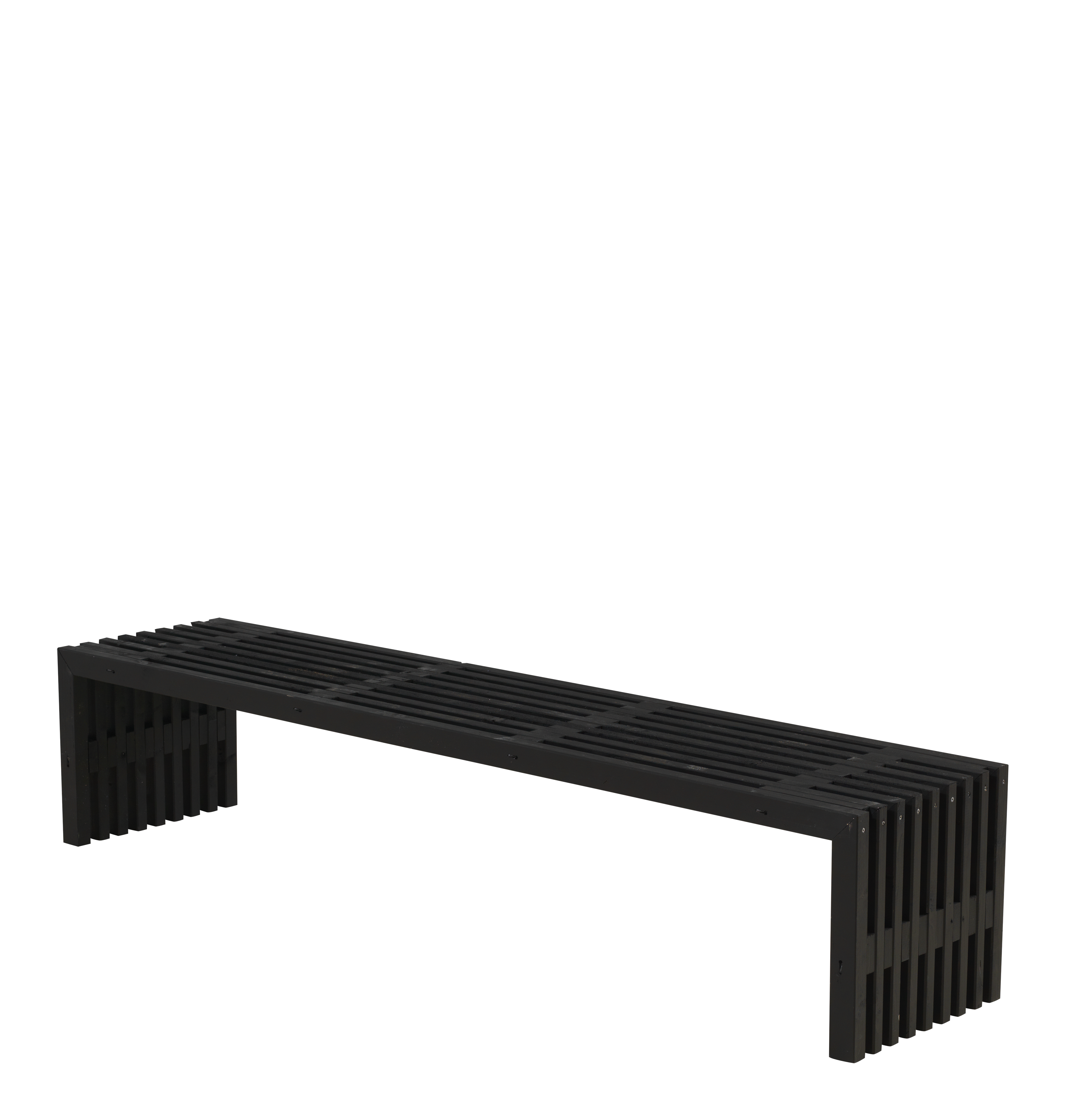 Plus Trallebænk Rustik Sort - 49x45x218cm