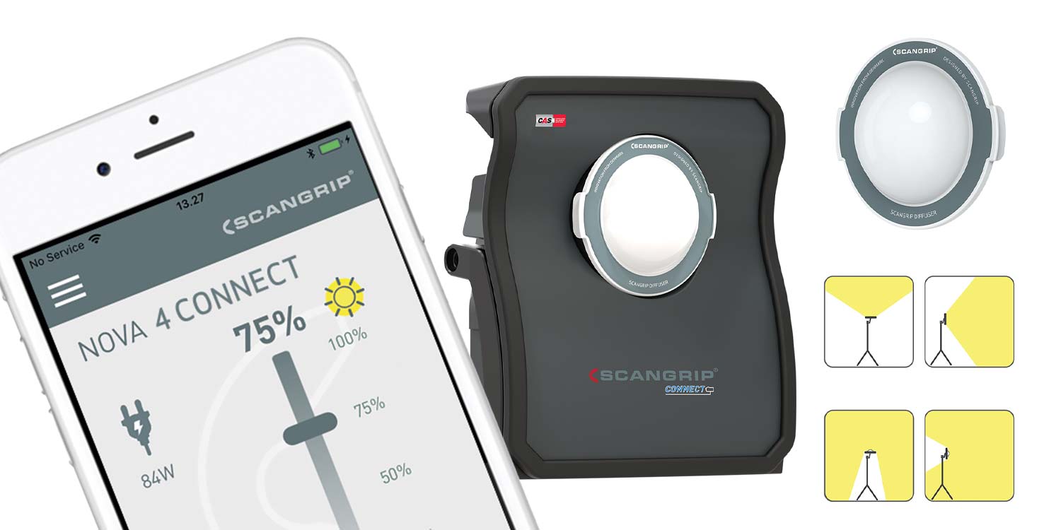 APP til justering af SCANGRIP Connect arbejdslamper