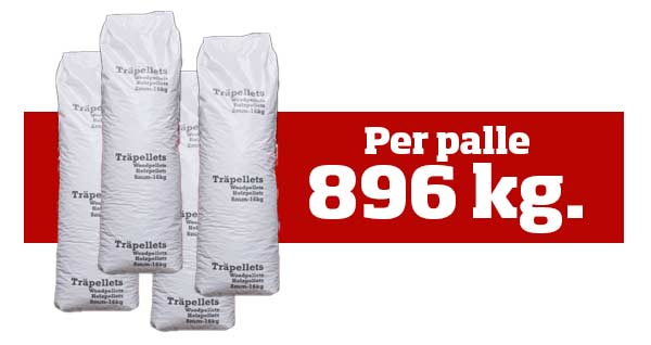 Levering af træpiller på palle