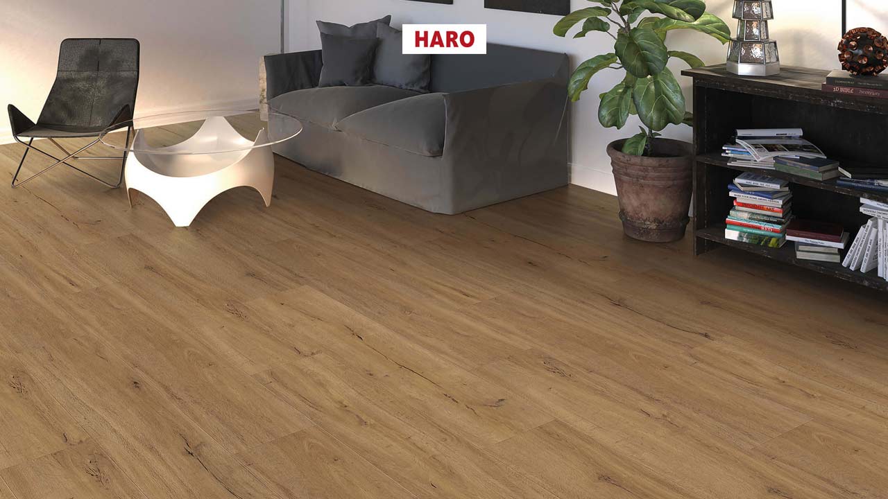 Stuegulv med Haro DISANO Lifeaqua