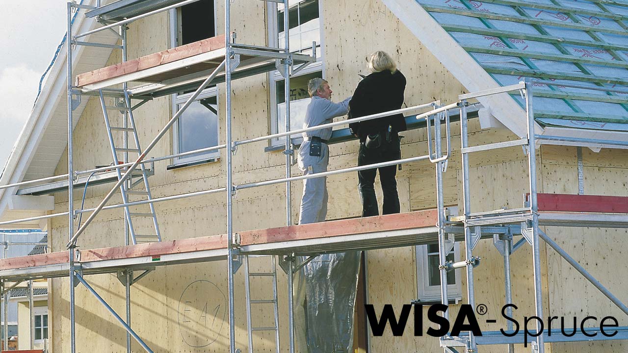 Facade på hus af WISA Spruce krydsfiner 