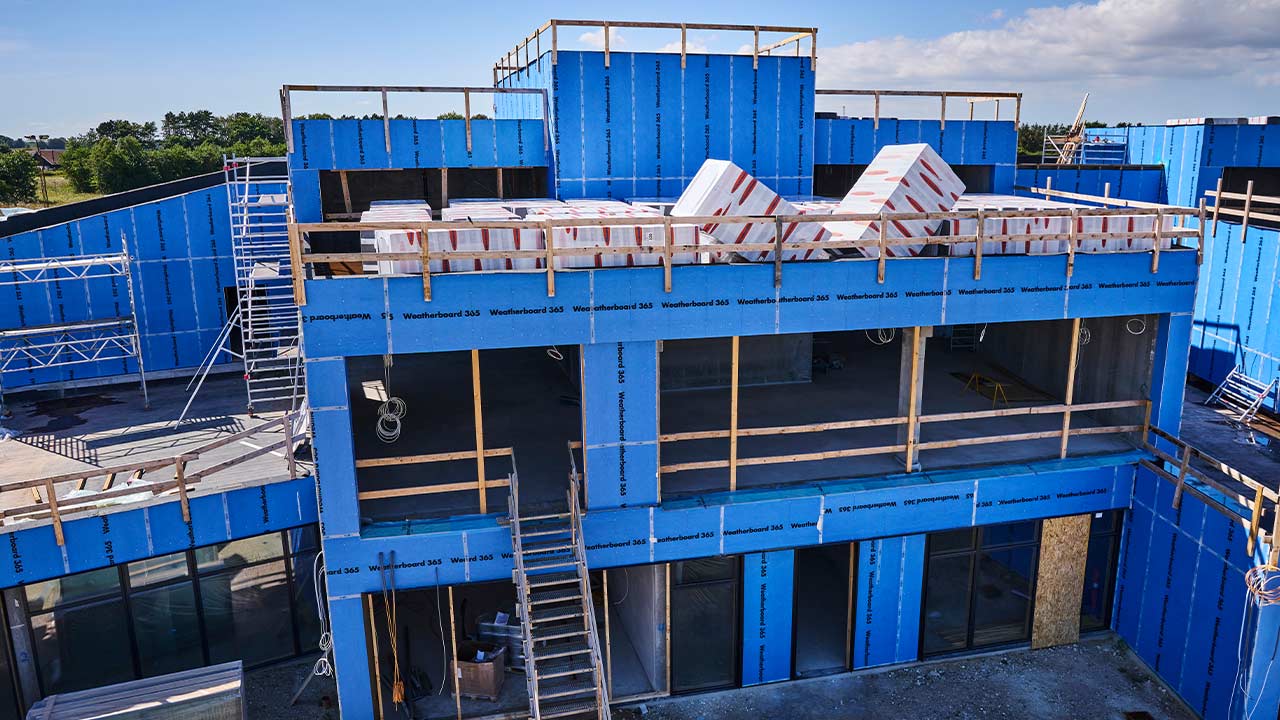 Weatherboard facadebeklædning til shopping centre, kontorer og erhverv
