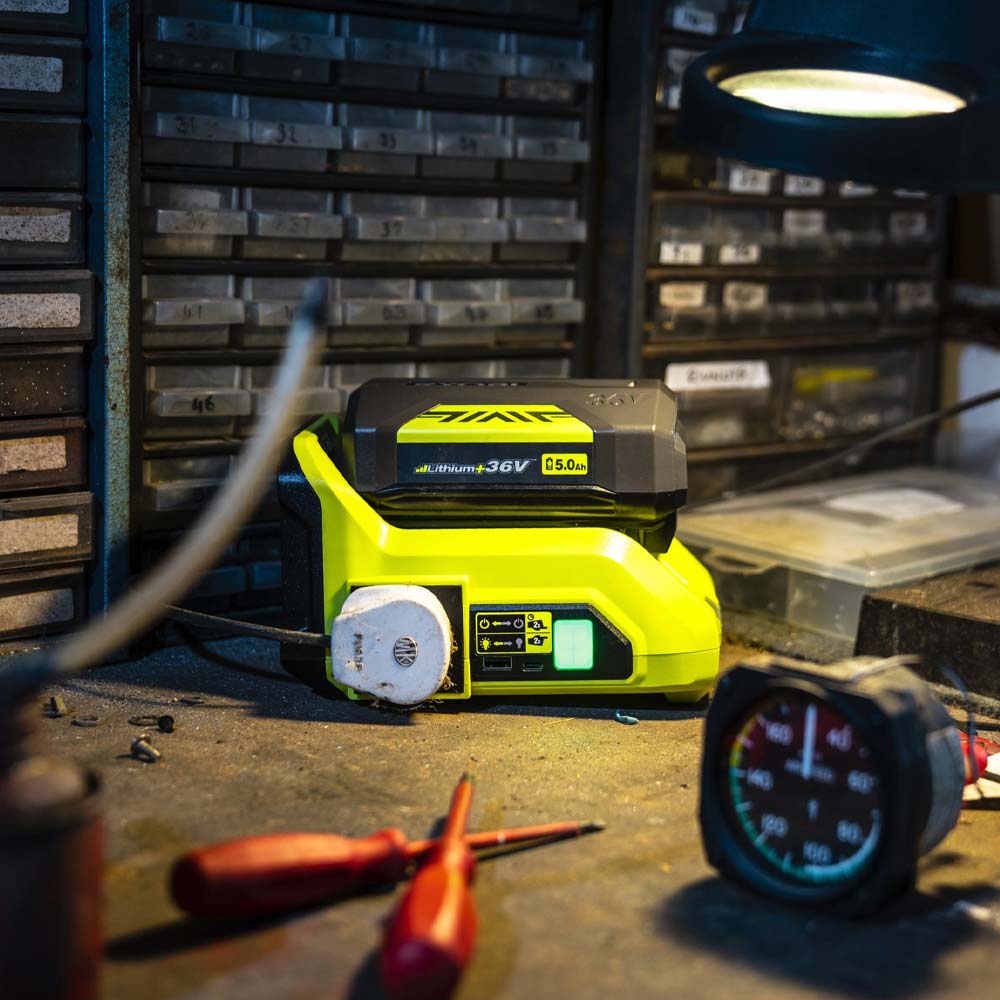 Inverter brugt på et værksted