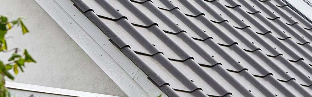 Grå Swisspearl tagplader i fibercement