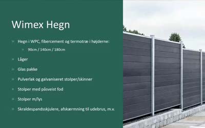 Fordele ved Wimex Hegn