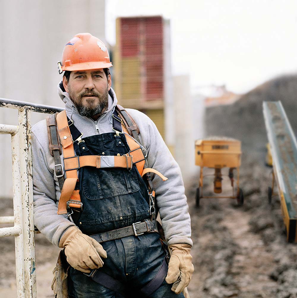 Betonblander på byggeplads