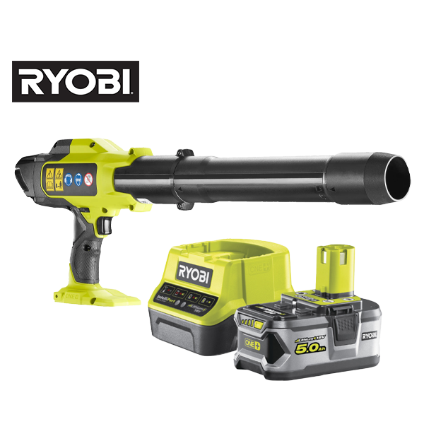 Ryobi 18V løvblæser med batteri og lader