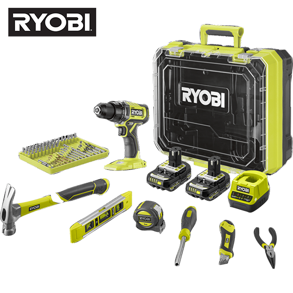 Ryobi s&aelig;t med skruemaskine