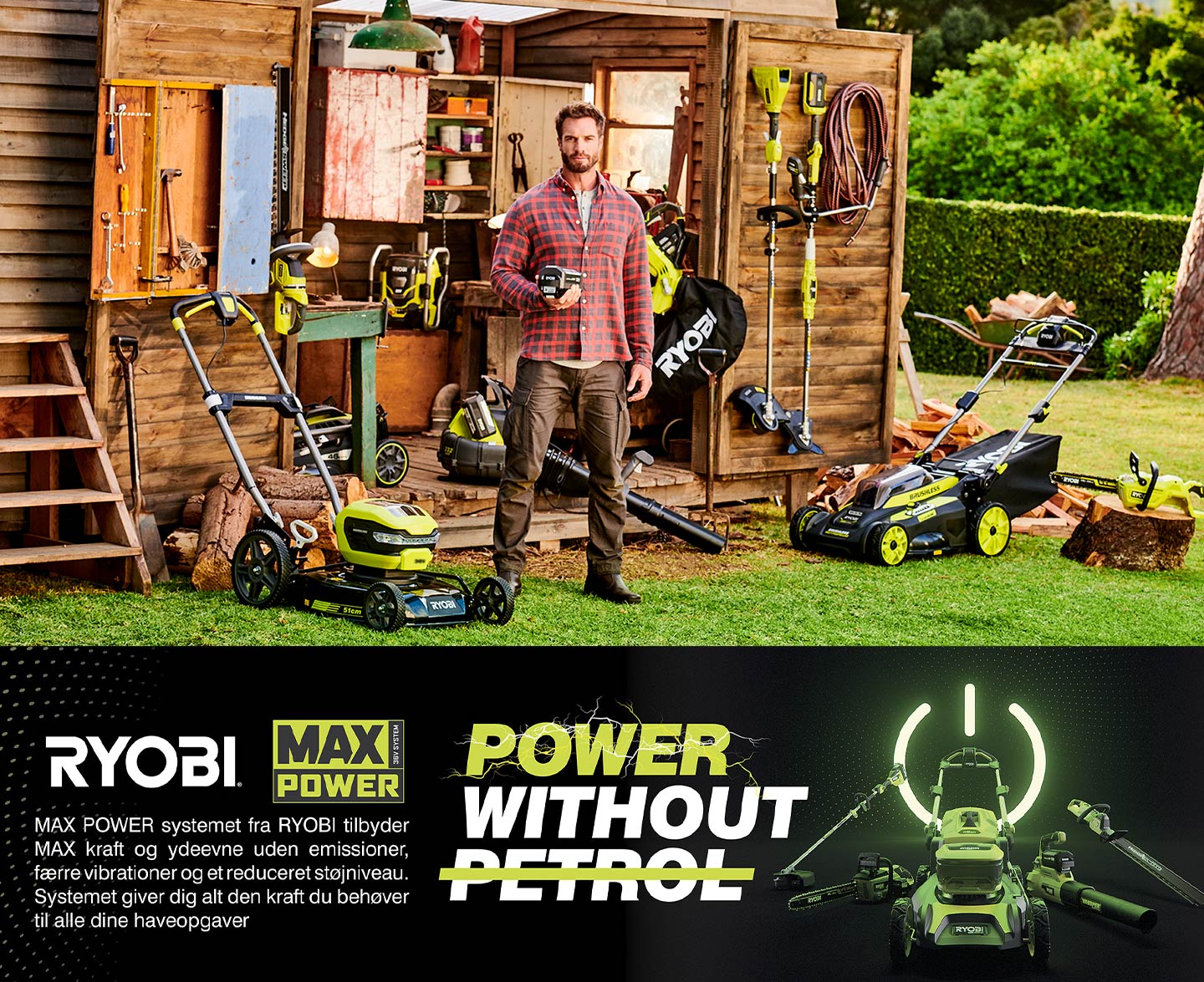 Ryobi MAX POWER havemaskiner