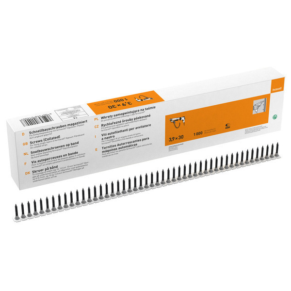 Fermacell Gipsskruer på Bånd - 3,9x30mm - 1000 stk/pk