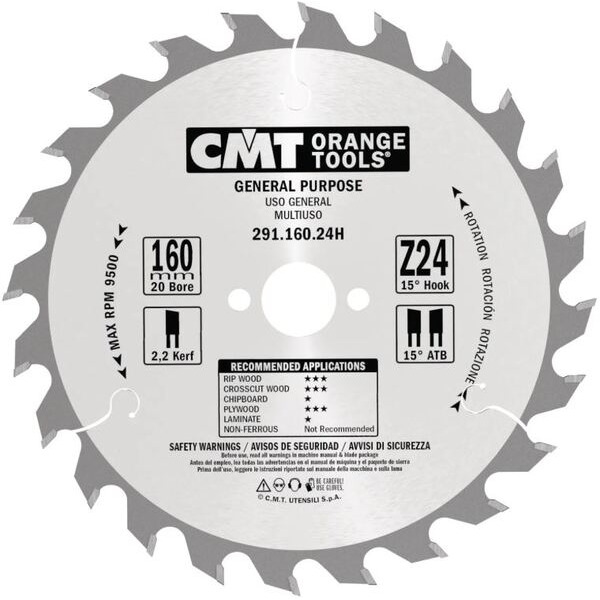 CMT Savklinge Z24w - 160x2,6x20mm