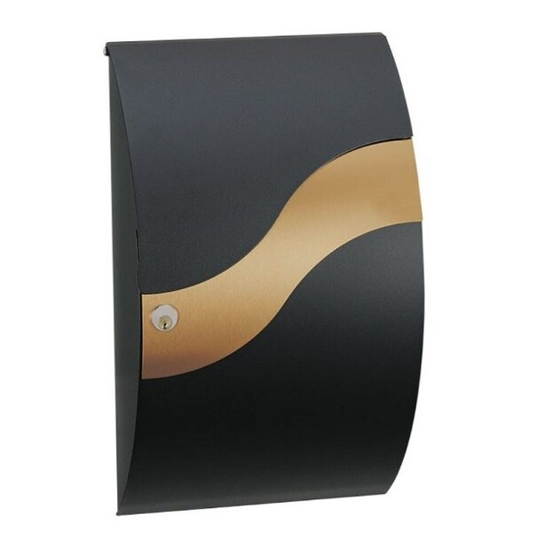 MEFA Postkasse Wave 630 Sort/Kobber - 320x540x160mm