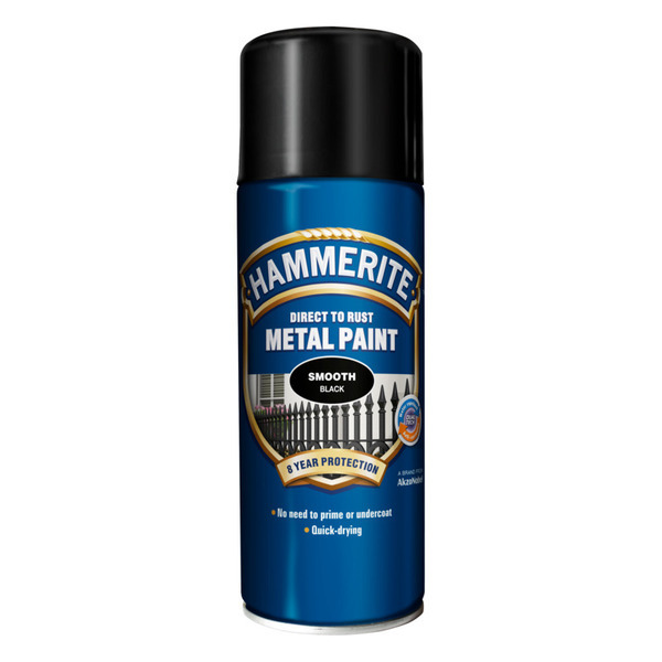 Hammerite Spraymaling Glat-effekt Sort - 400ml