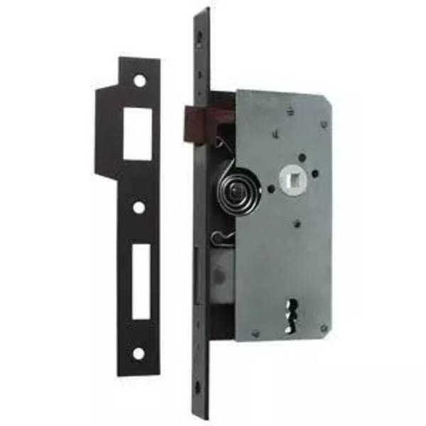 PN Danzigerlåsekasse med nøgle pulverlakeret Brun