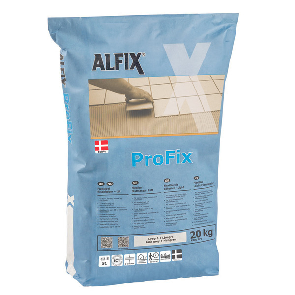 Alfix Profix - Fleksibel fliseklæber - Lys Grå - 20kg