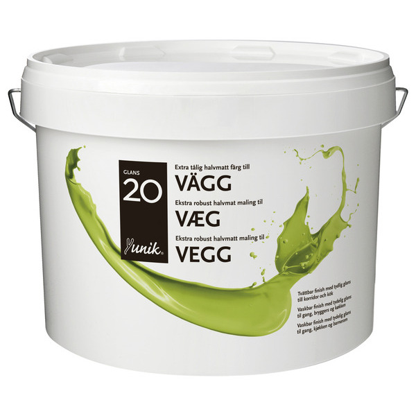 Yunik Vægmaling Glans 20 Base AA - 10 Liter
