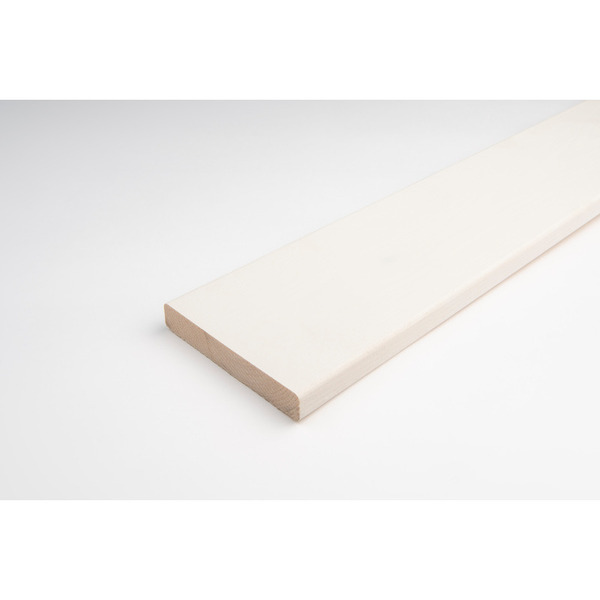 19x100mm Gran Rågsveden MG35H Udhængsbrædder hvidmalet