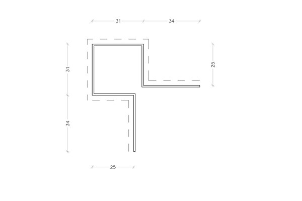 Etex Cedral Lap Udv. Hjørne Grå C05 - 3m