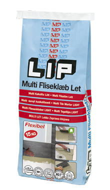 LIP Multi Fliseklæber - Støvreduceret Grå - 15kg