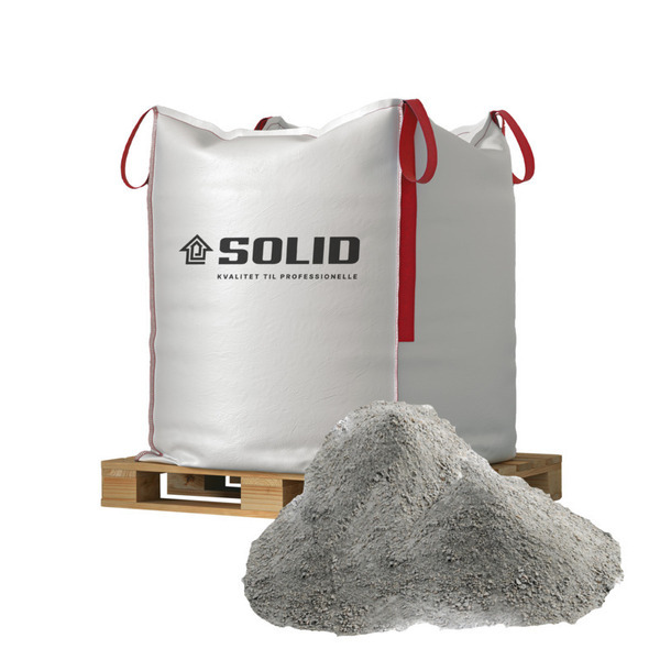 SOLID Lysegrå Stenmel 0-2mm i bigbag med fri fragt - 1000kg