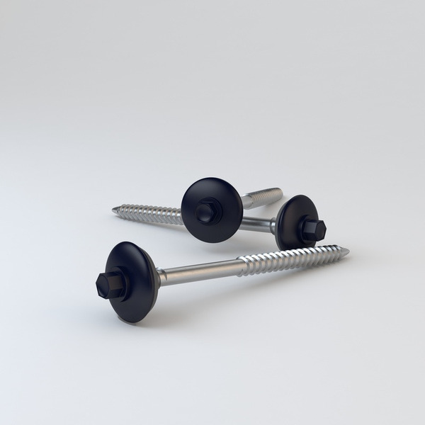 Swisspearl 120 tagskrue sortblå 6x120mm m/skive - 100 stk/pk