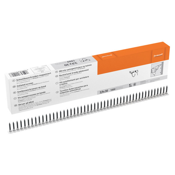 Fermacell skrue bånd 3,9x40mm m/1 krydskærvbit - 1000 stk/pk