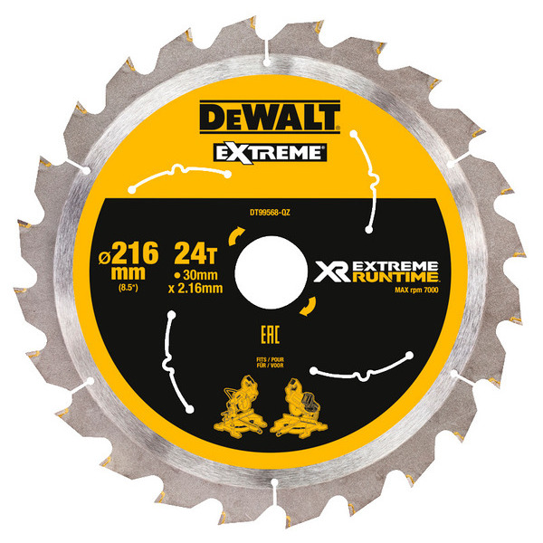 DEWALT Rundsavsklinge 24T DT99568-QZ - 216x30mm