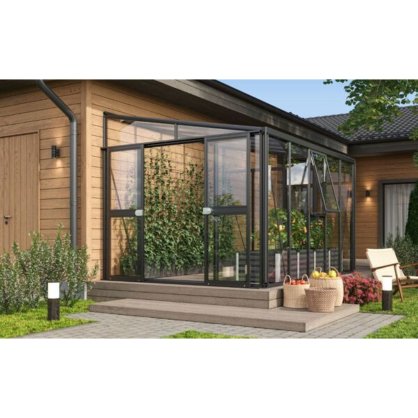 Vitavia Helana 8600 - 8,6 m² Vægdrivhus Sort