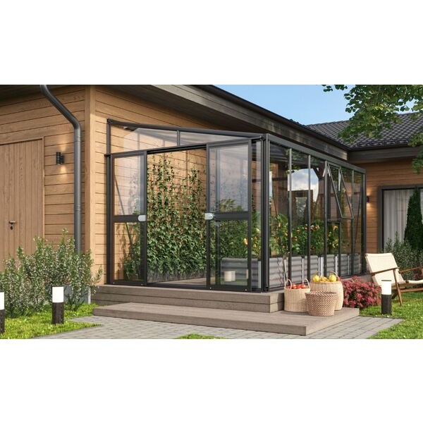 Vitavia Helana 10200 - 10,2 m² Vægdrivhus Sort