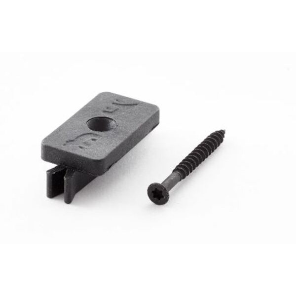 Wimex T-clips til Terrassebrædder M. Sort Skrue