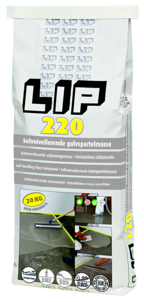 LIP 220 Gulvspartelmasse - 20kg f/2mm.