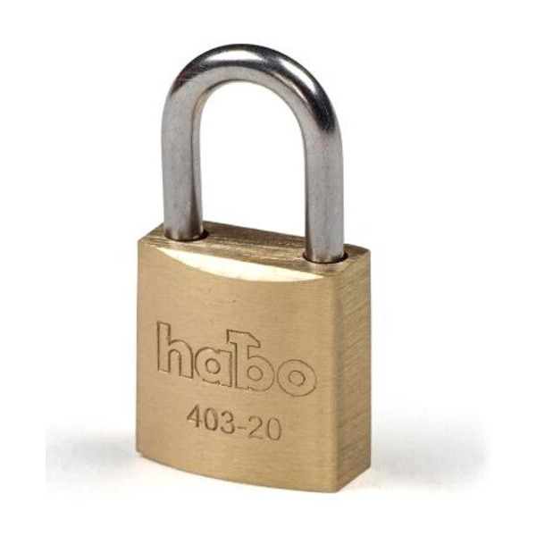 Habo Hængelås Messing - 20mm