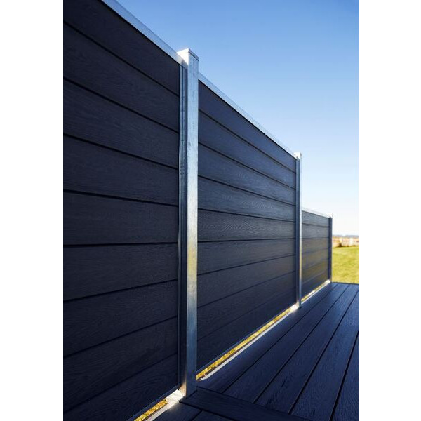  Wimex komposithegn - 140 cm Glyngøre Classic hegnsfag - Sort Inkl. tilbehør