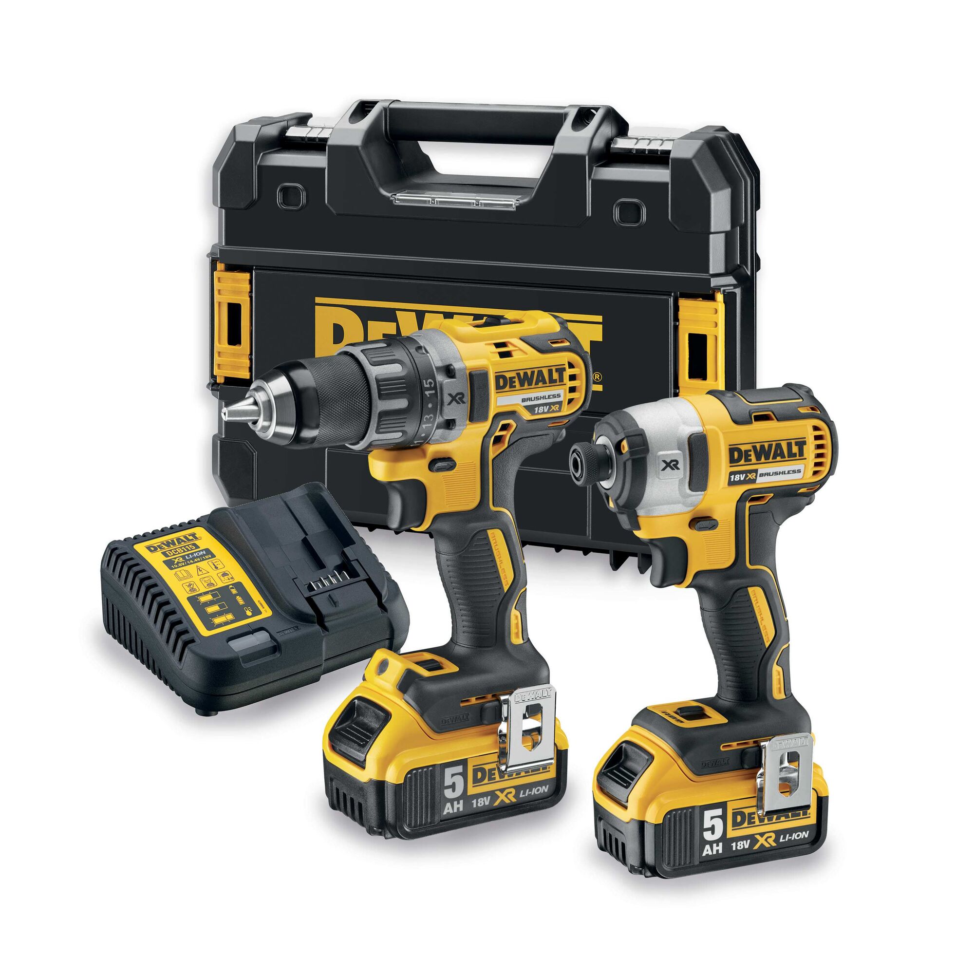 DEWALT XR Boremaskine og Slagskruetrækker - 18V inkl. batterier