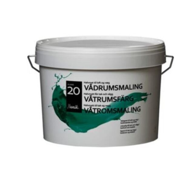 Yunik Vådrumsmaling - Glans 20 - Vælg Farve & Størrelse