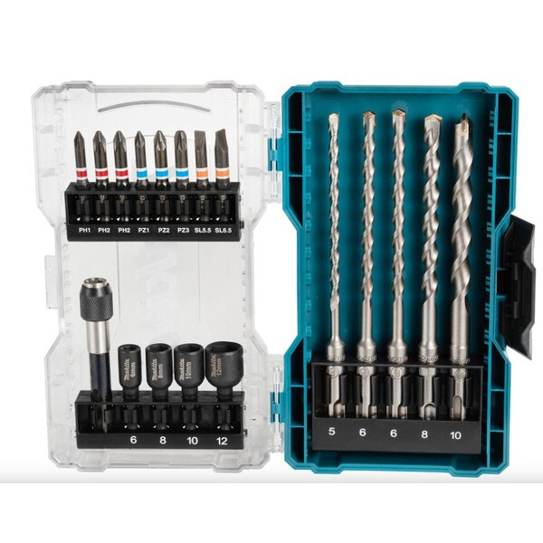 Makita Bor/Bitsæt M/SDS + 18 Dele