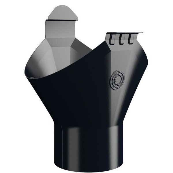 Lindab Rainline Tudstykke Omv. Sort - Ø75x125mm 