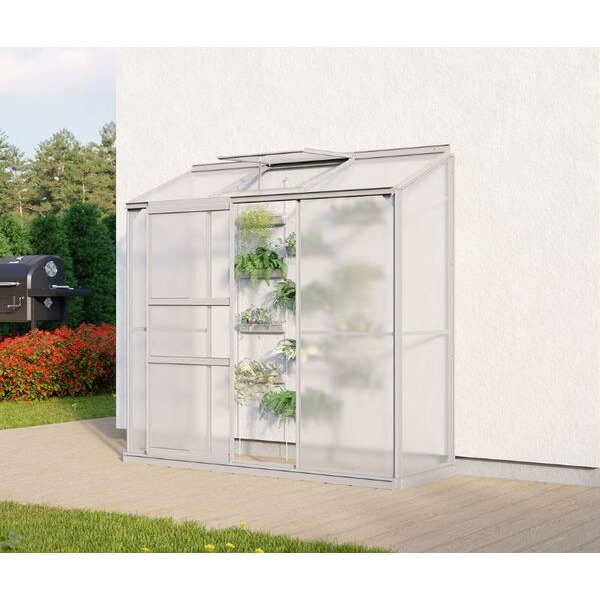 Vitavia Ida 1300 - 1.3 m² - Vægdrivhus - 4mm Poly/tag - Alu