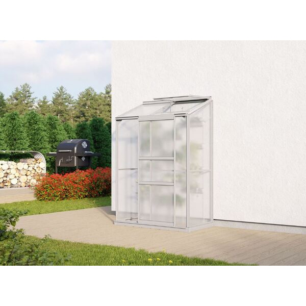 Vitavia Ida 900 - 0.9 m² - Vægdrivhus - 4mm Poly/tag - Alu