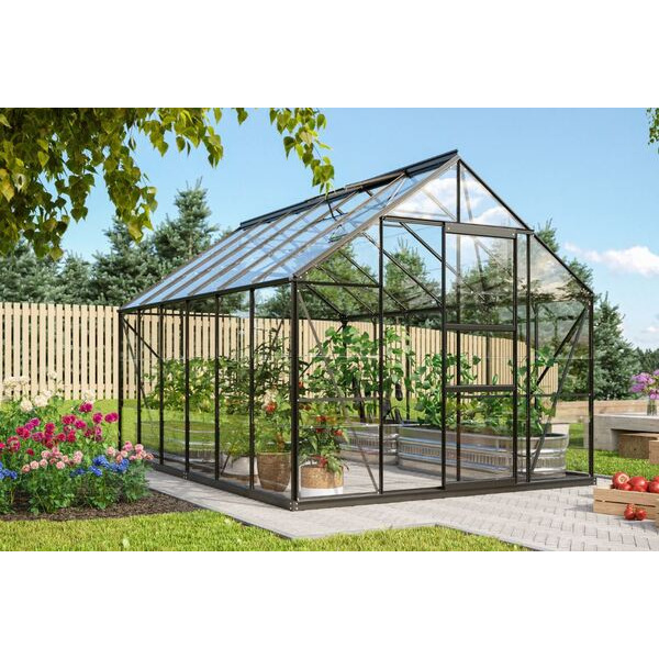 Vitavia Merkur 9900 - 9.9 m² - Drivhus - 3 Delt Glas - Sort