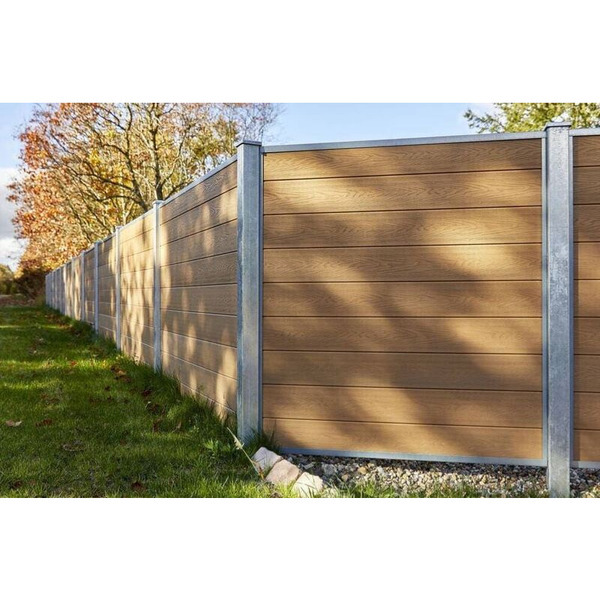  Wimex komposithegn - 140 cm Glyngøre Classic hegnsfag - Teak Inkl. tilbehør