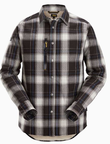 Snickers AllroundWork Vinterskjorte Sort/råhvid Str Large