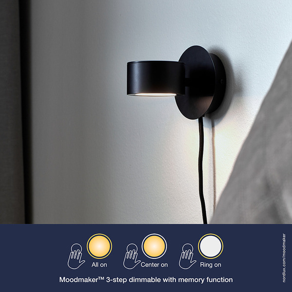 Nordlux Clyde Væglampe Sort